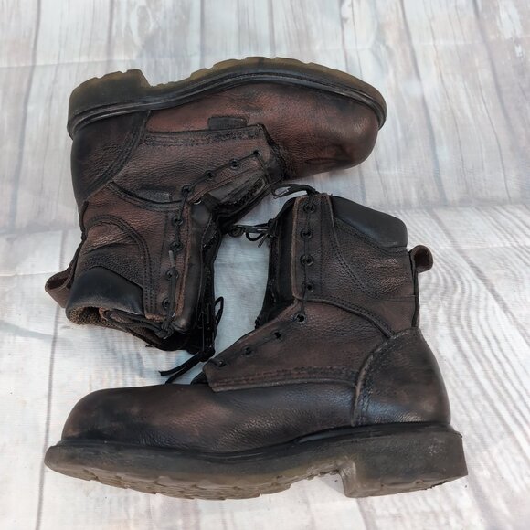 Red Wing Shoes Gore-Tex Steel Toe Work Boots Brown Leather - Picture 8 of 15